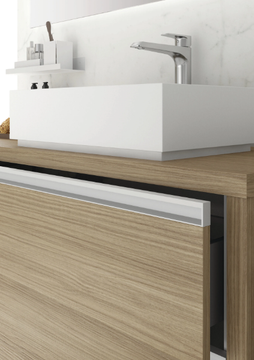 RIVA 08 - Wall-mounted wooden vanity unit with integrated washbasin by Gruppo Geromin - view 3